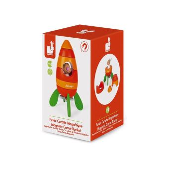 Jeu d'éveil Janod Fusée carotte magnétique en bois
