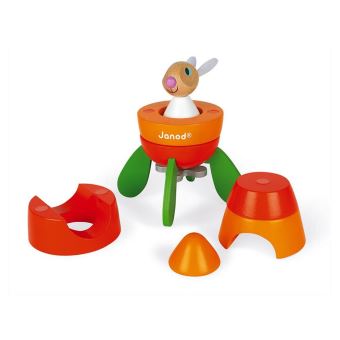 Jeu d'éveil Janod Fusée carotte magnétique en bois