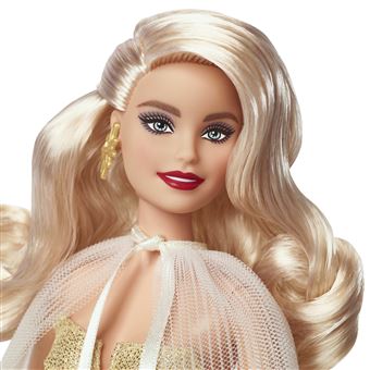 Poupée barbie : barbie joyeux noël blonde Mattel