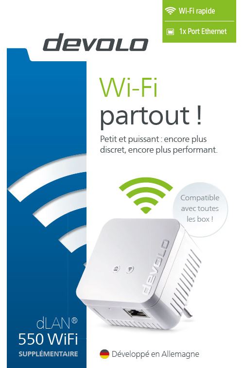 Adaptateur CPL Devolo dLAN WiFi 550