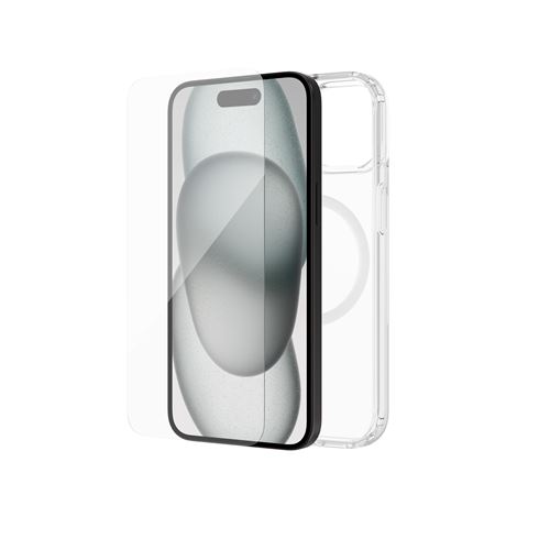 Pack Coque et verre trempé WeFix pour iPhone 15