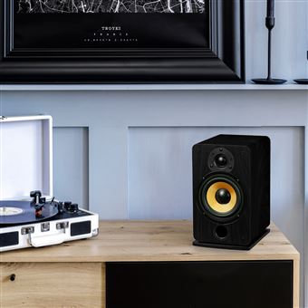 2 x Fyne Audio F300 - haut-parleurs d'étagère, paire de noyer NEUF