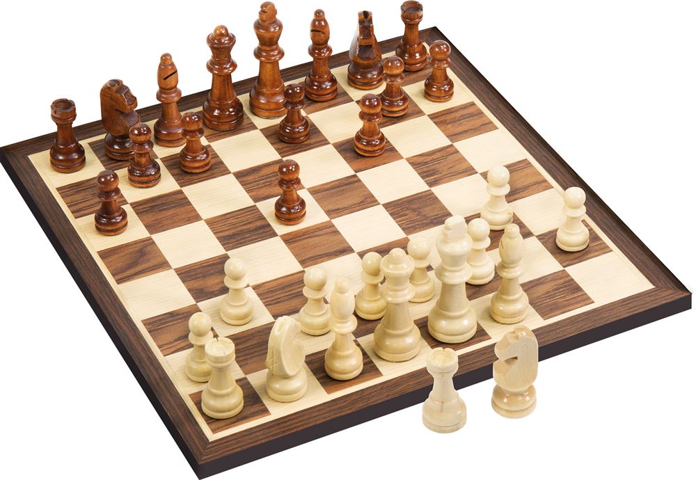 Jeu d'échecs en bois Asmodee De Luxe - Jeu d'échecs