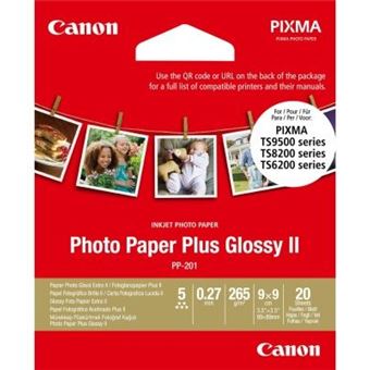 Papier photo carré Canon 20 feuilles