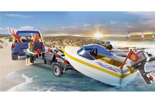 Playmobil famille voiture et bateau - Playmobil