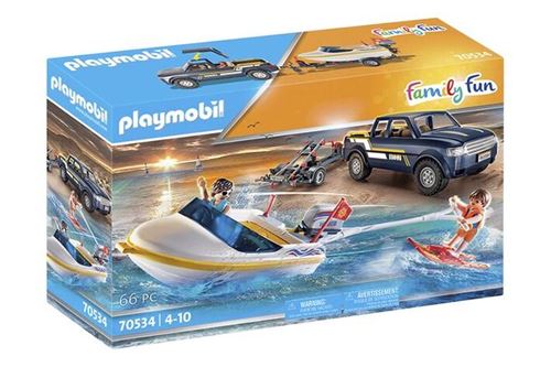Playmobil Summer Fun 6864 Voiture + bâteau à moteur submersible