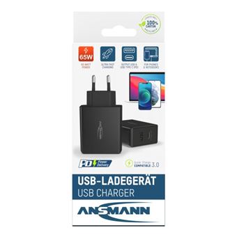 Chargeur secteur USB Ansmann HC265PD Noir