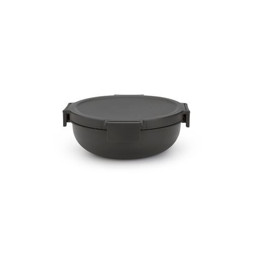 Boîte à salade Ronde Brabantia Make & Take 1.3L Gris Foncé