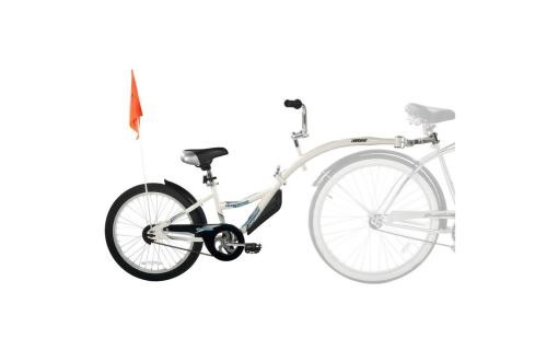 Co-Pilot vélo demi-tandem Weeride pour enfants Blanc