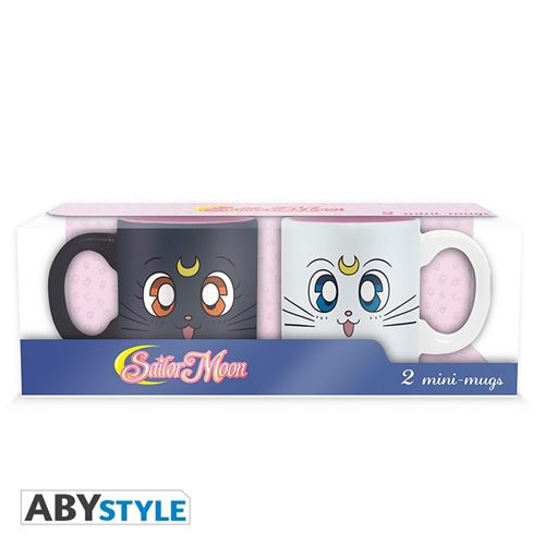 Set de 2 mini mugs ABYstyle Sailor Moon Luna et Artemis 110 ml