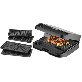 Gaufrier et croque-monsieur Trisa Snack Mate 7378.4245 850 W Noir
