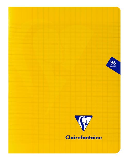 Cahier de 96 pages Sey&egrave;s Clairefontaine Mimesys 17 x 22 cm Jaune