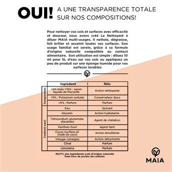 Nettoyant multi-usages Maia Orange et Basilic