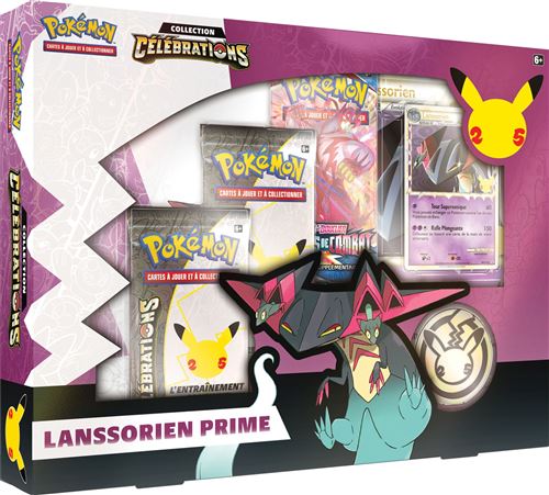 Collection C&eacute;l&eacute;brations Pok&eacute;mon 25 Ans : Coffret Pins Lanssorien Prime