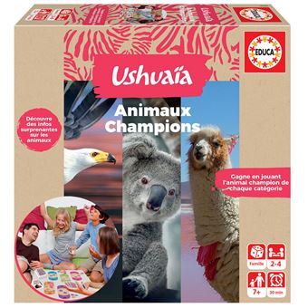 Jeu de cartes Educa Ushuaïa Animaux Champions