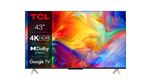 TV TCL LED 43P638 109 cm 4K UHD Google TV Métal noir 2022