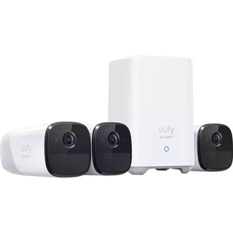 Pack de caméras de surveillance connectée EufyCam 2 Pro intérieure - extérieure Blanc + HomeBase 2 Blanc