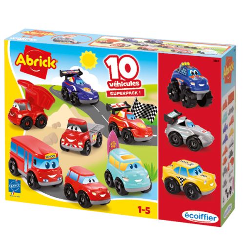 Coffret Fast Car Abrick Ecoiffier 10 véhicules