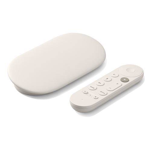 Passerelle multimédia Google TV Streamer 4K avec télécommande vocale 4K UHD Porcelaine