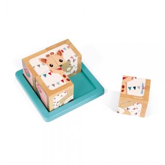 Barquette 4 cubes Janod Sophie la Girafe