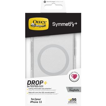 Coque de protection avec MagSafe pour iPhone 13 OtterBox Symmetry Series+ Clear Transparent pailleté