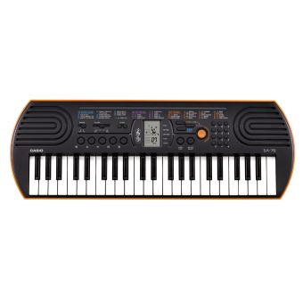 Mini clavier Casio SA-76 44 touches 100 sons 50 rythmes Noir et Orange