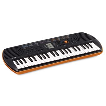 Mini clavier Casio SA-76 44 touches 100 sons 50 rythmes Noir et Orange