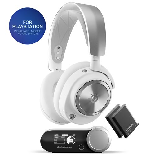 Casque PC gaming sans fil SteelSeries Arctis Nova Pro WL P Bluetooth Blanc