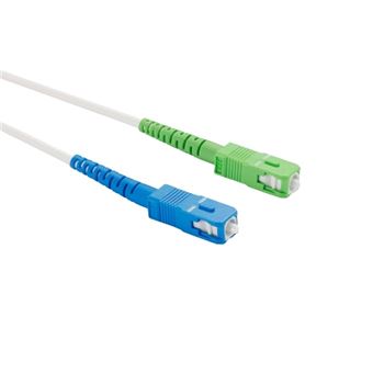 Câble Fibre Optique 10m Pour Box Free - Blanc, Connexion Fiable Pour Votre Internet