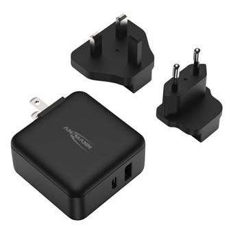 Chargeur de voyage 2 ports USB Ansmann TC230PD Noir