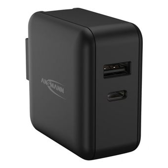 Chargeur de voyage 2 ports USB Ansmann TC230PD Noir