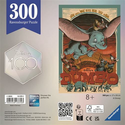 4€47 sur Puzzle Ravensburger Disney 100 Dumbo 300 pièces - Puzzle - Achat &  prix