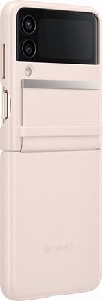 Coque en cuir pour Samsung Galaxy Z Flip 4 Rose