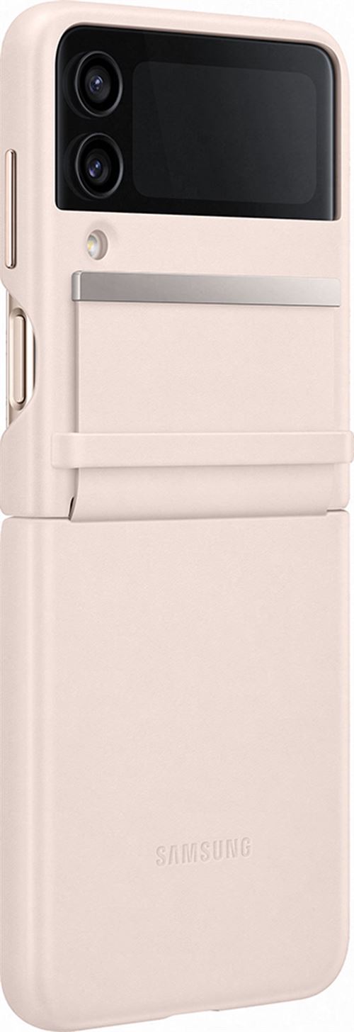 Samsung Coque en cuir Galaxy Z Flip 4 - Peach