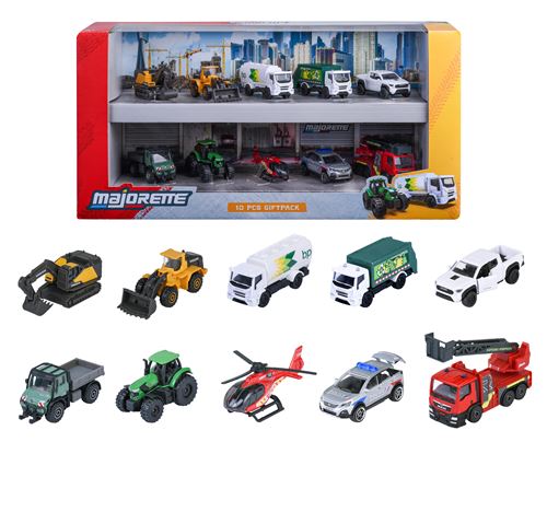 Majorette Multicolore Coffret 10 Véhicules City