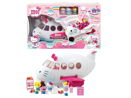 Playset Jada Hello Kitty Avion avec 3 figurines et accessoires