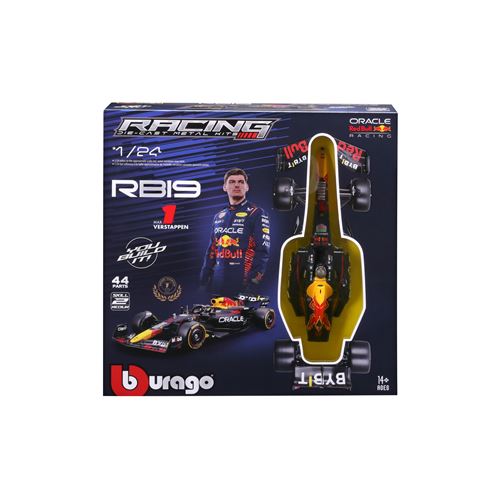 Kit à monter Bburago Racing F1 SF 2023 Red Bull RB19 #Verstappen avec casque et stand - Bburago
