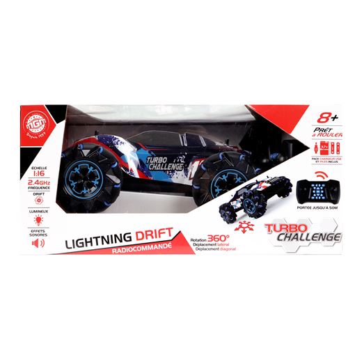 Voiture radiocommandé Turbo Challenge 4X4 Drifting en PVC Bleu
