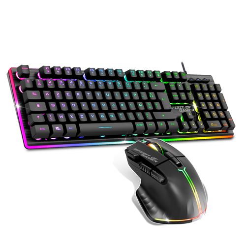 Pack gaming filaire clavier et souris Spirit Of Gamer Ultimate 600 Noir
