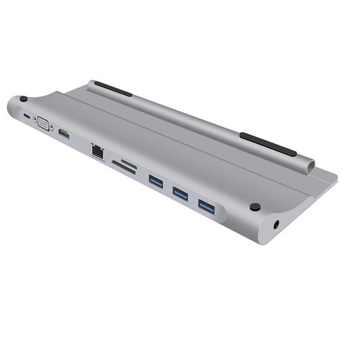 We USB Type-C 10 in 1 Laptop Docking Station Grijs