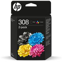 Pack de 2 Cartouches d'encre HP 308 Noir et Trois Couleurs