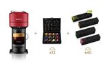 Cafetière à dosette Krups YY4800FD Vertuo Next 1500 W Rouge avec 52 capsules Nespresso offertes