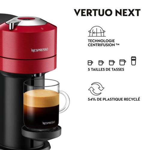 Découvrez toutes les saveurs Nespresso avec la machine à café Vertuo Next  en promo chez  (+12 capsules offertes)