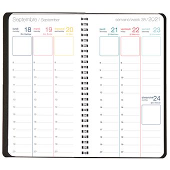 Agenda Semainier de poche Oberthur Primrose spiralé Modèle aléatoire