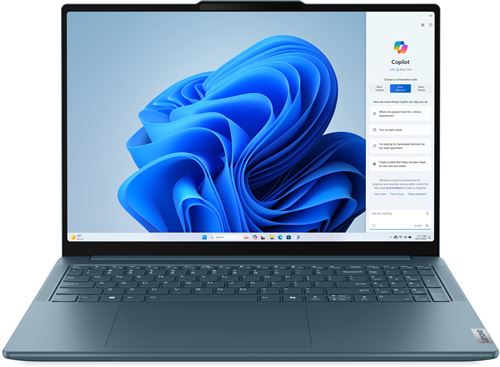 PC portable Lenovo Yoga Pro 9 16IAH10 16” OLED 120 Hz Intel® Core™ Ultra 7 32 Go RAM 1 To SSD Bleu