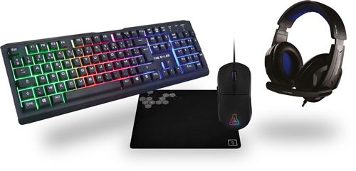 Pack gaming 4 en 1 The G-Lab Combo Selenium Noir