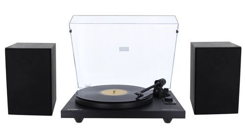 Platine vinyle Enova Hi-Fi Vision2 Set Wdl + 2 enceintes finition Noir