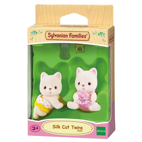 Set de 2 figurines Sylvanian Families Chats jumeaux Soie