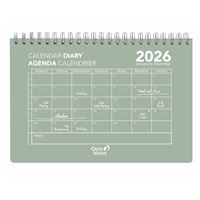 Calendrier De Bureau Origami Quo Vadis 2026 - Format Dépliable 26x13 Cm, 12 Mois Avec Vacances Scolaires