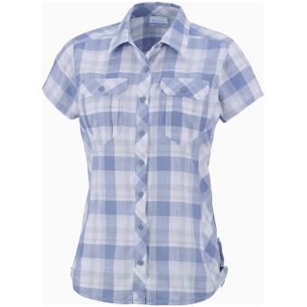 Chemise Columbia Femme Blanche En Lin Et Coton - Manches Réglables - Taille M - Occasion